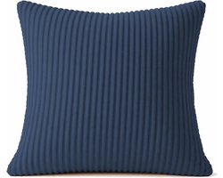Pallet Kussen - Decoratief Sierkussen - Tuinmeubilair Comfort - Afneembare Hoes - 40 x 40 cm - Marineblauw Corduroy