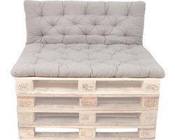 Pallet kussen inclusief rugleuning - 120x80 / 120x60 Donkergrijs met Extra Comfort