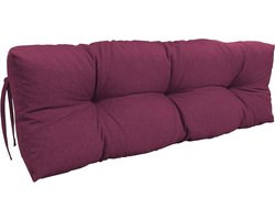 Pallet Kussen Set - Bankkussen Zitkussen - Tuinmeubilair - Op Maat Gemaakt - 120x80x12cm - Paars