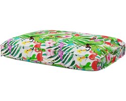 Pallet Kussen Set - Tuinkussens Bankkussens - Buiten Ontspannen - Tropisch Jungle Print - Set van 2 - Multicolor
