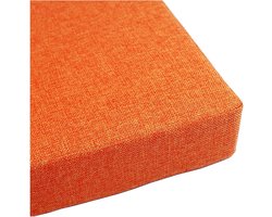 Pallet Kussen - Zitbank Kussen - Comfortabel Zitten - Hoge Dichtheid Spons - 80x35x5cm - Oranje