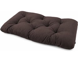 Pallet Kussen - Zitkussen Bank - Loungen Buiten - Quiltstiksels Stabiliteit - 120 x 60 x 12 cm - Bruin Corduroy