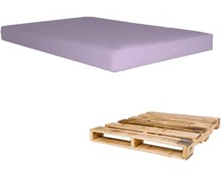 Pallet Kussen - Zitkussen Bank - Tuin Meubels - Afneembare Hoes - 80x60x10 cm - Paars