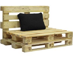 Pallet kussen - Zitkussen buiten - Meubels maken - Afneembare hoes - 60x40 cm - Zwart