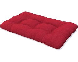 Pallet Kussen - Zitkussen Euro - Tuinmeubels Maken - Waterafstotend Polypropyleen - 120x80x12 cm - Rood