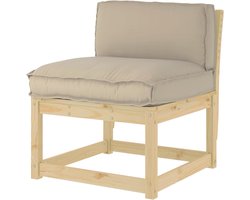 Pallet Kussen - Zitkussen Outdoor - Buiten Ontspannen - Waterdichte Stof - 80x40x12cm - Taupe