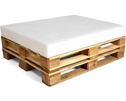 Pallet Kussen - Zitkussen Vulling - Tuinmeubilair Maken - Waterafstotend Materiaal - 80 x 120 cm - Wit