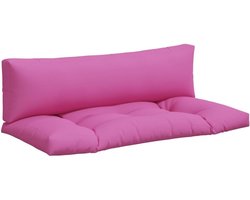 Pallet Kussens - Bank Kussen - Buiten Zitten - Waterafstotend Materiaal - 110 x 58 x 10 cm - Roze