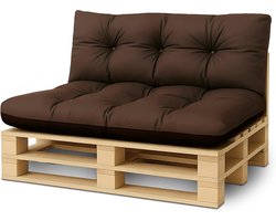 Pallet Kussens - Bank Kussens - Buiten Zitten - Waterafstotend Materiaal - 120x40 cm - Bruin