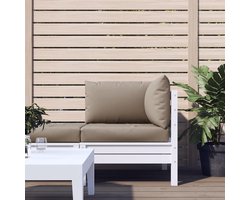 Pallet Kussens - Bankkussen Tuinkussen - Buiten Zitten - Waterafstotend Oxford - 3 stuks 60x60cm - Taupe