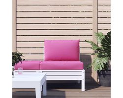 Pallet Kussens - Buitenstoel Kussen - Tuinmeubilair Decoratie - Waterafstotend UV-bestendig - 60 x 60 x 8 cm - Roze