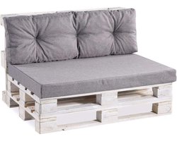 Pallet Kussens Set 120x60 Zitkussen Glad Grijs - Duurzame Buiten- en Binnenkussens