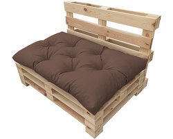 Pallet Kussens - Tuinkussens Bank Kussen - Comfortabel Zitten - Waterafstotend Oxford Stof - 120 x 60 cm - Bruin