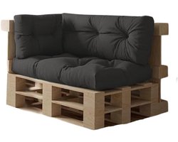Pallet Kussens - Tuinkussens Bank Kussens - Terras Meubilair - Waterafstotend Oxford Stof - Set van 3 - Zwart