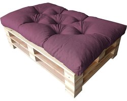 Pallet Kussens - Zitkussen Rugkussen - Buiten Zitten - Op Maat Gemaakt - 120 x 50 cm - Paars