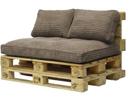 Pallet kussens - Zitkussen set - Tuinmeubilair maken - Afneembare hoes - Set 2+1 - Mokka