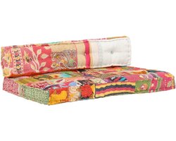 Palletbank Kussen Patchwork Meerkleurig Comfortabele Buiten of Binnen Zitkussen