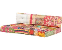 Palletbank Kussen Patchwork Meerkleurig Comfortabele Buiten of Binnen Zitkussen