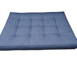 Palletkussen LUX - Zitkussen Bank - Buiten Zitten - Waterafstotend Materiaal - 120 x 60 x 15 cm - Navy Blauw