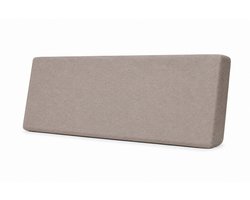 Palletkussen Rugkussen 120x40 cm Donker Beige Linnenlook - Paletkussen voor Palletbank - Afneembare Hoes
