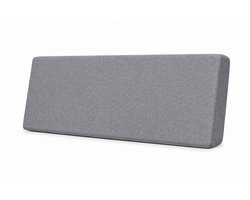 Palletkussen Rugkussen 120x40 cm Grijze Linnenlook - Paletkussen voor Palletbank - Afneembare Hoes