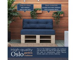 Palletkussen Schuimvlokken voor Tuinmeubilair - Gewatteerd Zitkussen met Rugleuning - Verwijderbare Zijkussenset (120x40x15, Zilver)