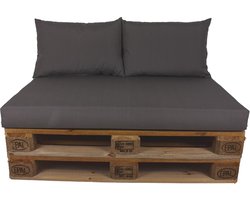 Palletkussen set plof Antraciet 120x80x10 cm