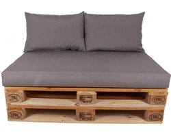 Palletkussen set plof Grijs 120x80x10 cm
