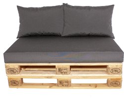 Palletkussen set plof Zwart gem. 120x80x10 cm