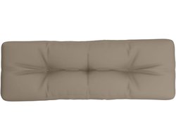 Palletkussen - Zitkussen - Buiten ontspannen - Waterdicht polyester - 120 x 40 cm - Taupe