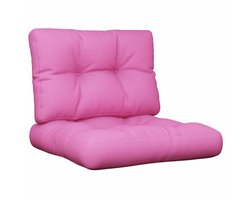Palletkussens 2 st | Stoelkussen stof roze