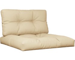Palletkussens 2 st | Tuinkussen stof beige
