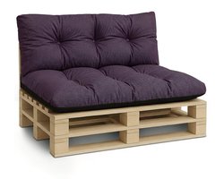 Palletkussens Outdoor Kussen Rugkussen 120x40 cm - Kussens voor pallets Euopallets palletbank en palletmeubels palletkussens 120 x 40 Bordeaux Eco linnen