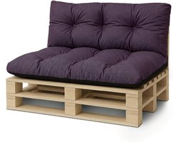 Palletkussens Outdoor Kussen Rugkussen 120x40 cm - Kussens voor pallets Euopallets palletbank en palletmeubels palletkussens 120 x 40 Bordeaux Eco linnen