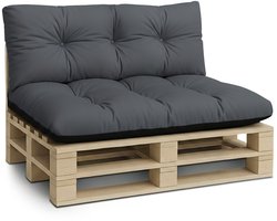 Palletkussens Outdoor Kussen Set van 2 palletkussens - Kussens voor pallets Euopallets palletbank en palletmeubels palletkussens Grafiet