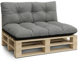 Palletkussens Outdoor Kussen Set van 2 palletkussens - Kussens voor pallets Euopallets palletbank en palletmeubels palletkussens Grijs