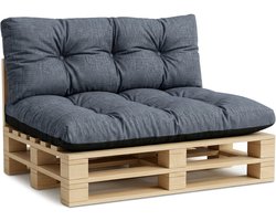 Palletkussens Outdoor Kussen Set van 2 palletkussens - Kussens voor pallets Euopallets palletbank en palletmeubels palletkussens Jeans Eco linnen