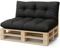Palletkussens Rugkussen - Kussens voor pallets - Meubels Aankleden - Extra Dikke Vulling - 120x40 cm - Grafiet