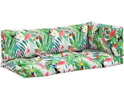 Palletkussens Set - Bankkussen Rugkussen - Buiten Zitten - Waterafstotend Oxford Stof - 58x58x10cm - Meerkleurig