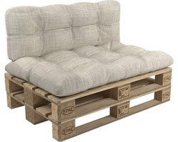 Palletkussens Set - Kussens voor pallets - Zitmeubels maken - Waterafstotend materiaal - 120x60cm - Beige