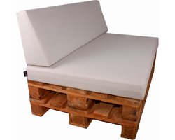 Palletkussens set strak Ecru FL 120x80x10 cm