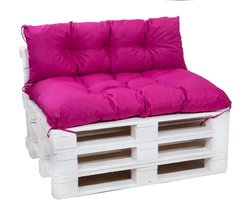 Palletkussenset Tuinkussens - Kussens voor Pallets - Buiten Meubels - Handgenaaid Kwaliteit - 120x80cm Set - Roze