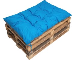 Pallets kussens 120 x 60 cm - blauw - afneembare hoes - comfortabel vloerkussen voor kinderen - ShopVlot