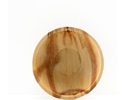 Palmblad kom 16cm Ø / 4cm hoog 300ml - 100 stuks - Biologisch Afbreekbaar - Milieuvriendelijk - Wegwerp