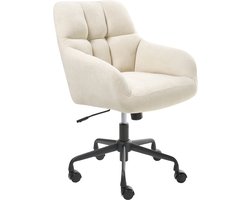PALMDALE - Bureaustoel - Beige - Fluweel