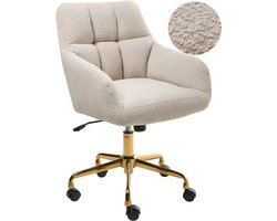 PALMDALE - Bureaustoel - Lichtbeige - Bouclé