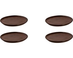 Palmer - Bama Copper - Bord - 4 stuks - ø 21 cm - Koperkleurig - Stoneware - Bordenset