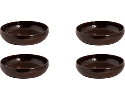 Palmer - Bama Copper - Bord diep - Pastabord - 4 stuks - ø 22 cm - Koperkleurig - Stoneware - Bordenset