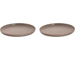 Palmer Bord Sandy Loam 28 cm Grijs Stoneware 2 stuks