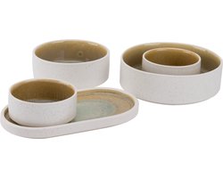 Palmer - Coco - Snackschaal set - 5 delig - Groen - Porselein - Tapasschaal